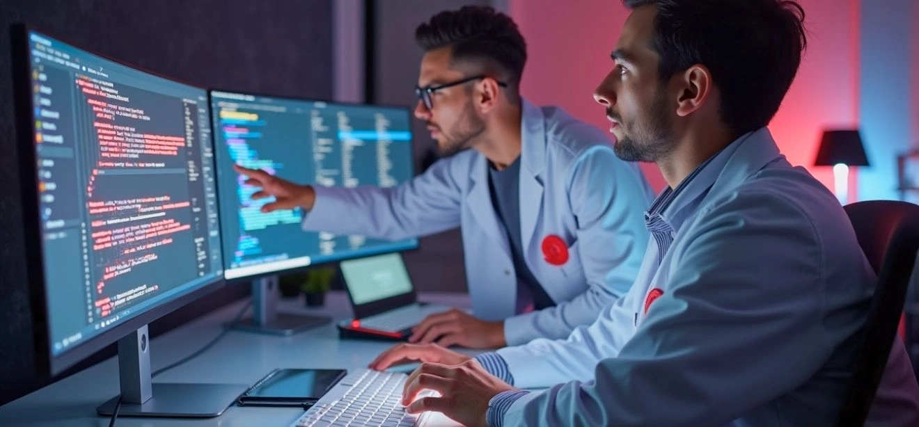 Professional web development services on multiple screens with code