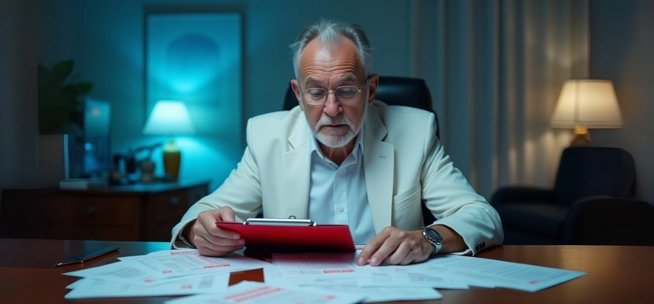 A man reviews documents on a clipboard, overseeing efficient Chat Support Services