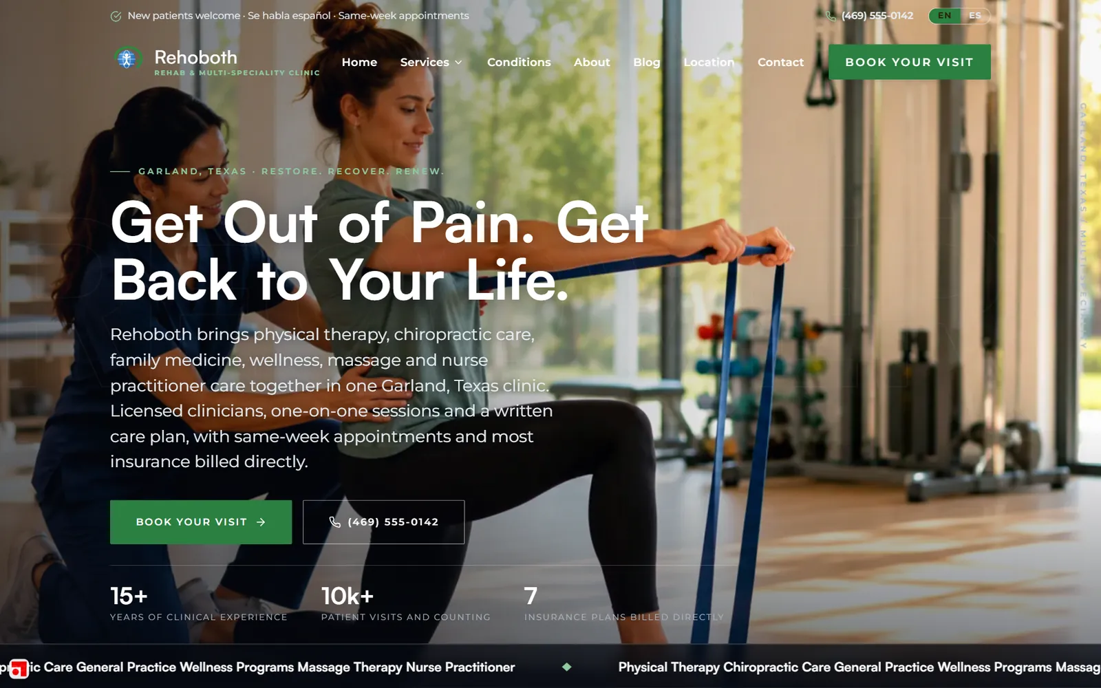 Garland, Texas: multi-speciality clinic with same-week online booking
